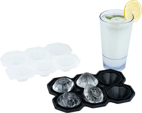 Vista 5 de Restaurantware Molde de hielo de silicona negra, 7.4 x 4.6 pulgadas