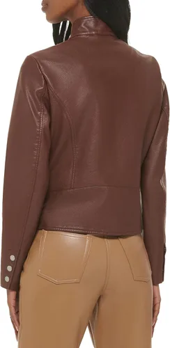 Vista 4 de Levi's Chaqueta de motocross Racer de piel sintética para mujer (estándar y plus)