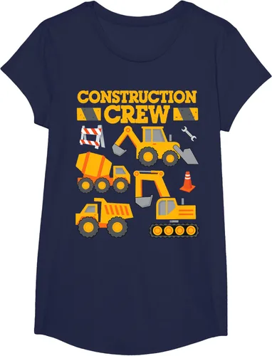 Vista 31 de Construction Crew Worker Excavator - Camiseta para niños y niñas Negro