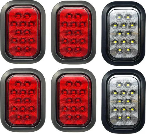 Vista 10 de All Star Truck Parts 5x3 2x Luz de señal intermitente de ámbar rectangular de 15 LED, luz de giro, luz de parqueo, luz de remolque, luz para 2