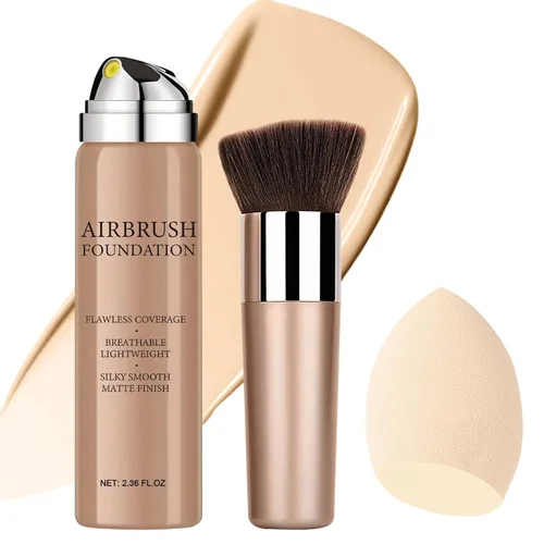Vista 8 de Aerógrafo, base de maquillaje en aerosol, base de maquillaje impermeable de larga duración para iluminar, corrector e hidratación, acabado mate