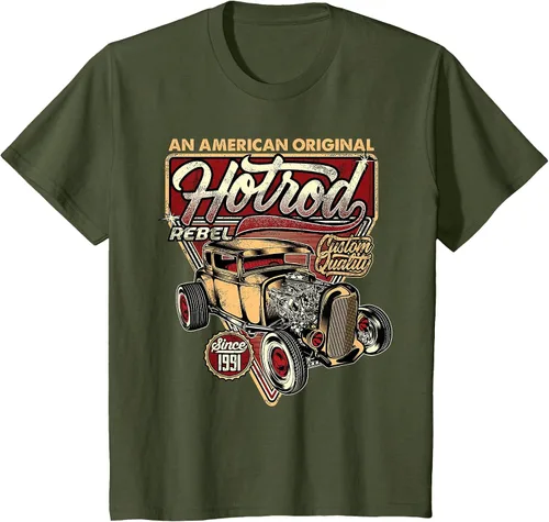 Vista 19 de Camiseta vintage Hot Rod Speed and Power para hombre Asphalt Grey