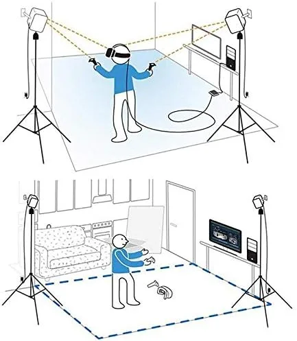 Vista 3 de Hadar - Soporte de trípode para HTC Vive y estación base compatible con sensores Vive o Oculus Rift Constellation (2 unidades)