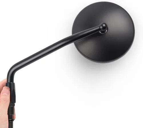Vista 15 de KiWAV Eclipse Espejos Retrovisores Negros para Motocicleta de Aluminio Compatibles con E-mark para Motocicleta M10 Métrica