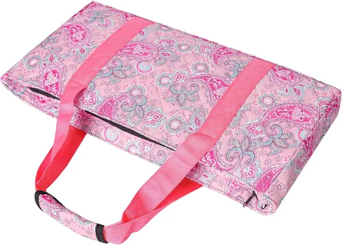 Vista 5 de Bolsa de Mahjong vacía, Bolsa de Mahjong americana impresa en rosa con dos envolturas (Solo estuche)