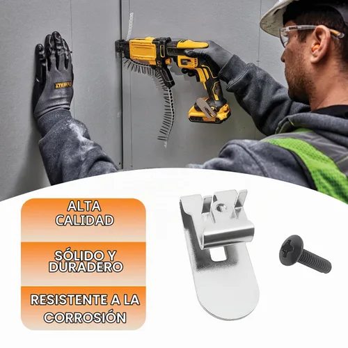 Vista 3 de 8 unids N435687 Clip de gancho de cinturón con dispensador de pegamento tornillo anti aflojamiento para DeWalt DCF620 DCF620B DCF622 Drywall Screwgun
