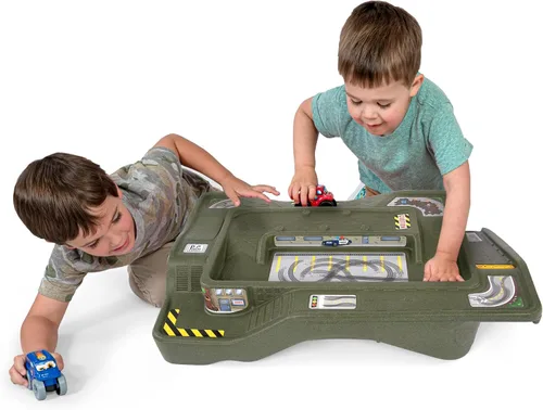 Vista 7 de Título: Mesa de Pista de Carreras de Coches Simplay3 Monster City Extreme Wheels - Mesa de Juego Portátil de 2 Lados para Niños con 2 Camiones