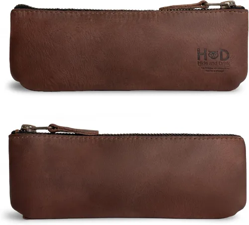 Vista 2 de Hide & Drink, Estuche rectangular para lápices, estuche para bolígrafos y marcadores para hombres y mujeres, soporte plano con cremallera
