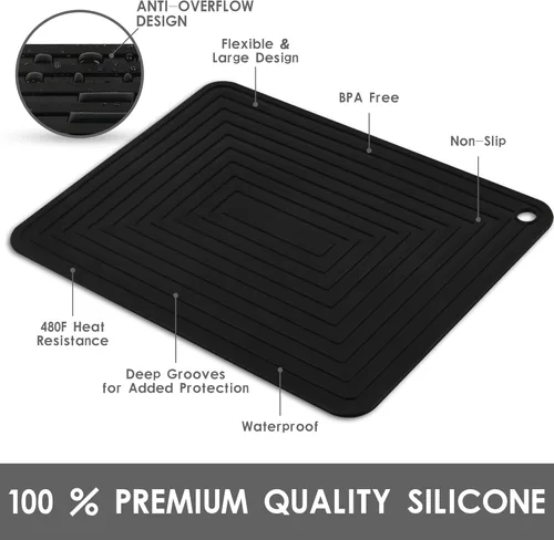 Vista 2 de Salvamanteles para platos calientes, salvamanteles de silicona para ollas y sartenes calientes, almohadillas calientes para cocina, tapetes