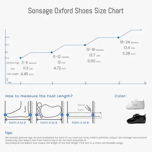 Vista 6 de Sonsage Zapatos Oxford para bebés y niñas, mocasines de piel sintética, antideslizantes, unisex, clásicos, suela suave, recién nacido, caminar