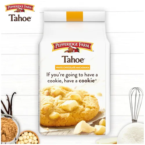 Vista 5 de Pepperidge Farm Tahoe Galletas crujientes de chocolate blanco y nuez de macadamia, bolsa de 7.2 onzas (8 galletas)