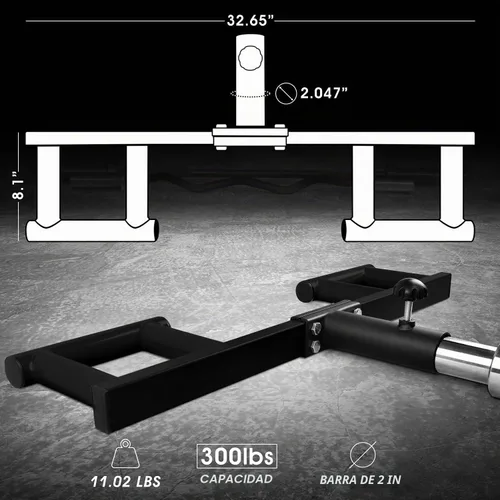 Vista 3 de Yes4All Viking Press, Landmine Handle Attachment for 2-Inch Olympic Barbell – 3 Hand Grip Positions - Support Home Gym for Deadlift, Squat Workout