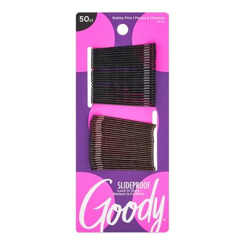 Vista 8 de Goody Invisibles antideslizantes para mujer - 48 unidades, color negro rizado - Invisibles sin dolor de 2 pulgadas para peinar y asegurar todo tipo