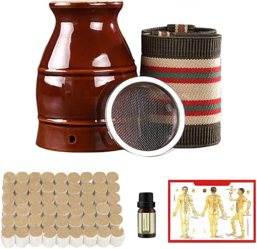 Vista 4 de Moxibustion - Juego de 54 rollos de moxa de jade