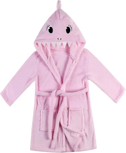 Vista 9 de Bata de baño suave con capucha de tiburón para niños y niñas, con capucha de animal Albornoz Blue Shark