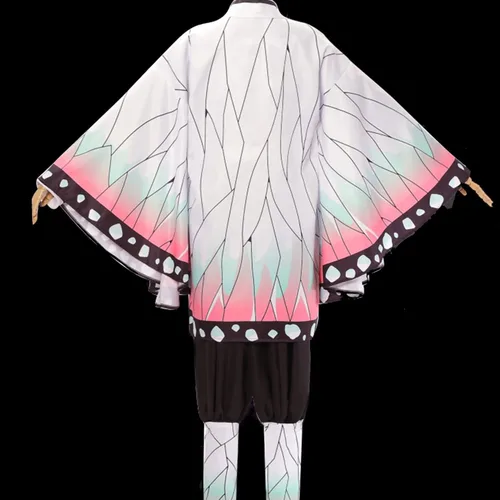 Vista 2 de LOHOU Disfraz de kimono de anime para cosplay, Demon Slayer-Kochou Shinobu, 130