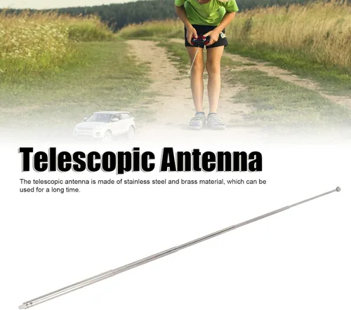 Vista 2 de Antena telescópica, 11.8 in/11.8 pulgadas, longitud completa, 5 secciones, antena telescópica, antena de radio portátil, repuesto compatible con TV