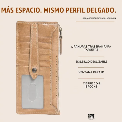 Vista 3 de Frye Melissa Snap Card Wallet Beige Talla única