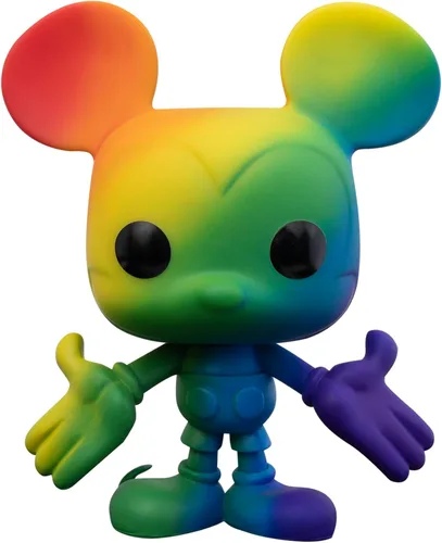 Vista 3 de Funko POP Disney: Pride - Mickey Mouse (arcoíris), 3.75 pulgadas, multicolor
