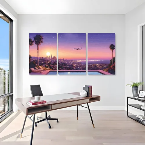 Vista 2 de Rumftozyb Hiroshi Nagai - Lienzo decorativo para pared, arte de pared de anime japonés, arte de pared surrealismo, decoración de pared de puesta
