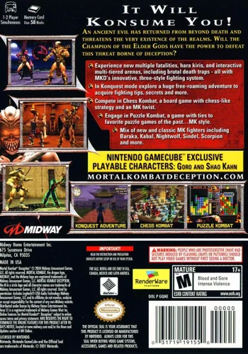 Vista 2 de Mortal Kombat Deception - Gamecube