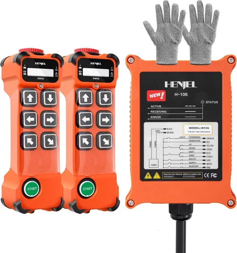 Vista 8 de Radio de grúa inalámbrica industrial de 6 canales 12-65V 12V 24V Control remoto para polipasto de cadena eléctrico puente puente de viaje Transmisor