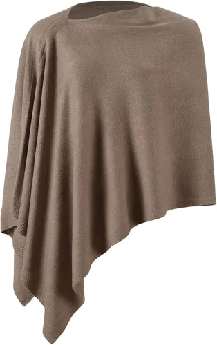 Vista 13 de Fomolom Ponchos para mujer, versátil, ligero, tejido sólido, chal envolvente, bufanda, accesorios para mujer Beige