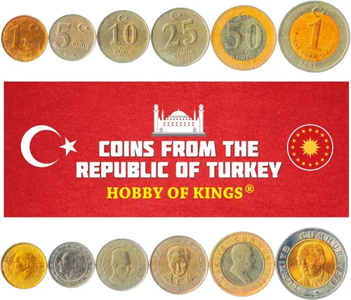 Vista 4 de Juego de 3 monedas de Turquía. 1, 5, 10 liras. 1981-1983