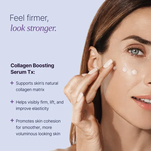 Vista 2 de SUM OF ALL Suero potenciador de colágeno Tx para la cara con péptidos veganos, hidratante, reafirmante y reafirmante de la piel, sin fragancia
