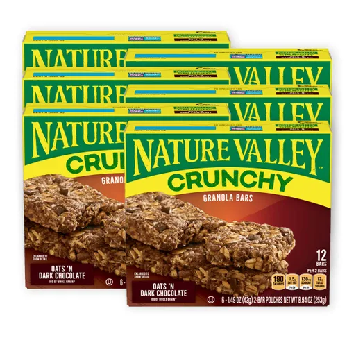 Vista 9 de Nature Valley Barras de granola, crujientes, mantequilla de maní, 1.49 onzas, 12 unidades (paquete de 6)