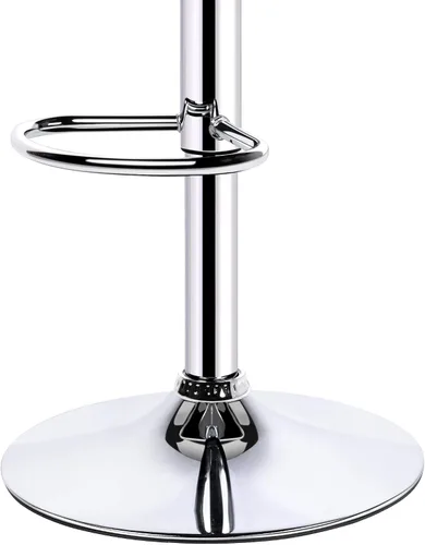 Vista 7 de Topeakmart Taburetes de bar modernos de altura ajustable, taburete giratorio de piel sintética, silla trasera de isla de cocina, taburete giratorio