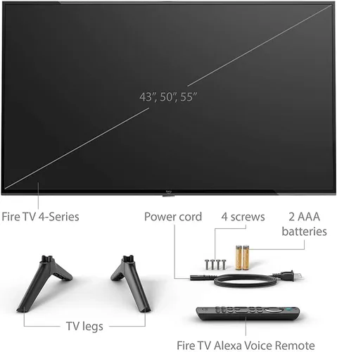 Vista 7 de Televisión inteligente Amazon Fire TV 4-Series de 43" en 4K UHD (seminueva) con Control remoto por voz Alexa Enhanced y streaming de TV en vivo