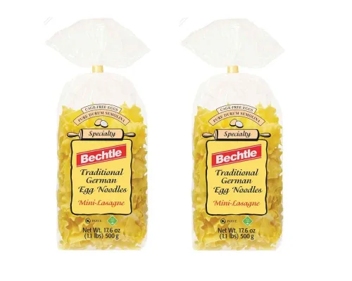 Vista 5 de Bechtle Mini-Lasaña - Fideos tradicionales de huevo alemán, 17.6 onzas