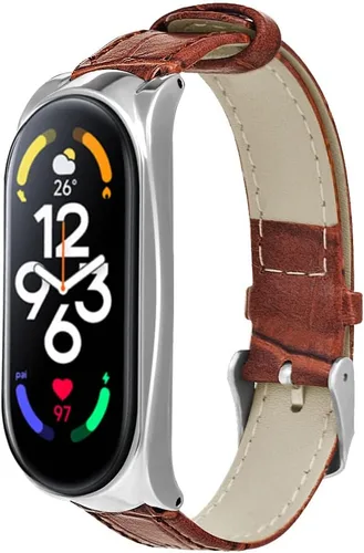 Vista 8 de Correa deportiva compatible con Xiaomi Mi Band 7, correa de reloj de cuero KangPlus suave de repuesto, correa deportiva ajustable y cómoda