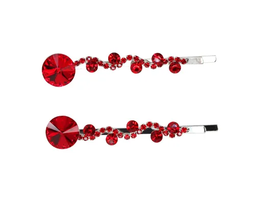 Vista 15 de Faship Un par de pinzas para el cabello AB Floral 2 Pcs Pins