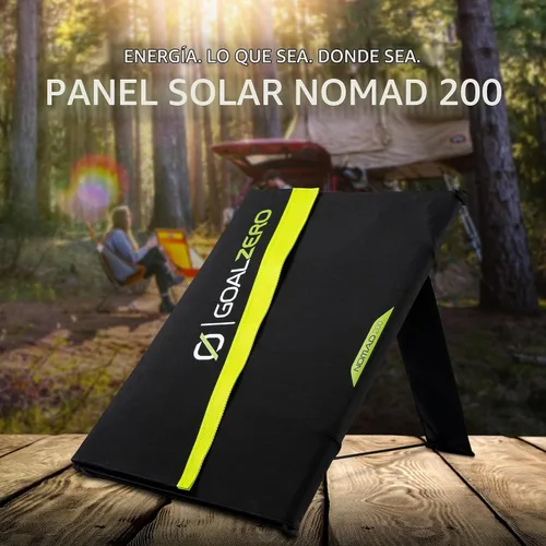 Vista 3 de Goal Zero Nomad - Panel solar de 200 W, cargador plegable de panel solar con soporte, alimentación de panel solar portátil