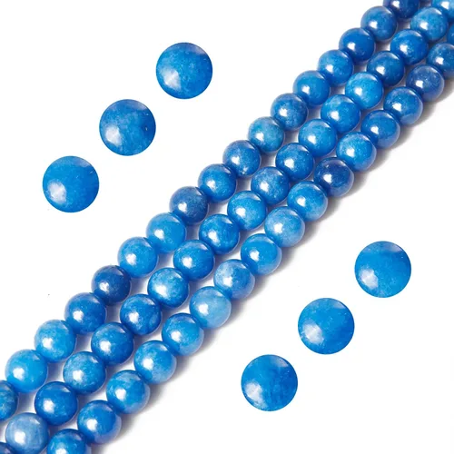 Vista 31 de 100 piezas de cuentas de amatista natural de 6 mm, cuentas de piedras preciosas redondas sueltas para hacer joyas