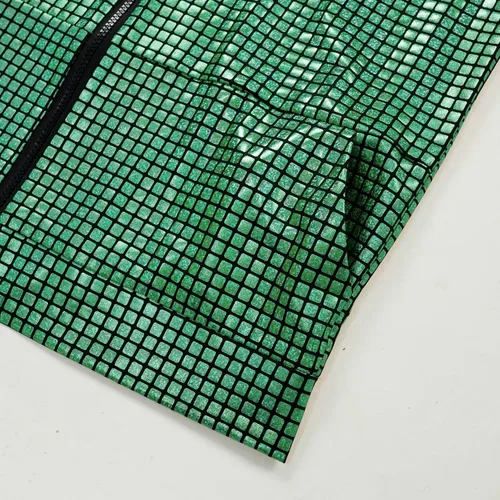 Vista 7 de Disfraz de discoteca con capucha para hombre, diseño de lentejuelas metálicas