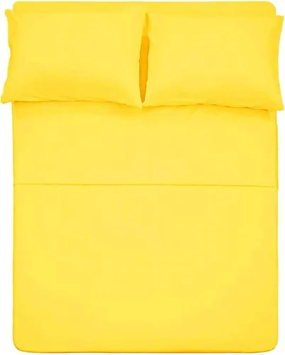 Vista 23 de Juego de sábanas de lujo de algodón elástico, se adapta a colchones de hasta 16 pulgadas, extra suave, fácil cuidado, 4 piezas