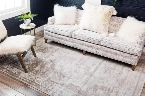 Vista 2 de Unique Loom Sofia Collection - Alfombra de área - Salle Garnier (4' 1" x 6' 1" Rectángulo, Beige/Marfil)