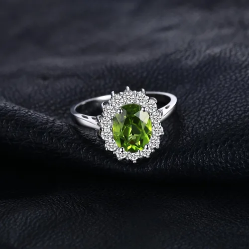 Vista 3 de JewelryPalace - Anillos de compromisoaniversario estilo princesa Diana Kate Middleton, con piedra natal de zafiro y halo pmujer, 14 quilates