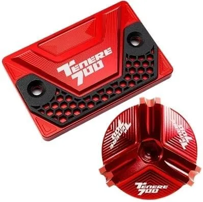 Vista 16 de W para Yamaha Tenere 700 Tenere700 XTZ T700 2019-2023 Tapa del líquido de freno delantero Tapa del tapón del motor Y (Color : EP Negro)