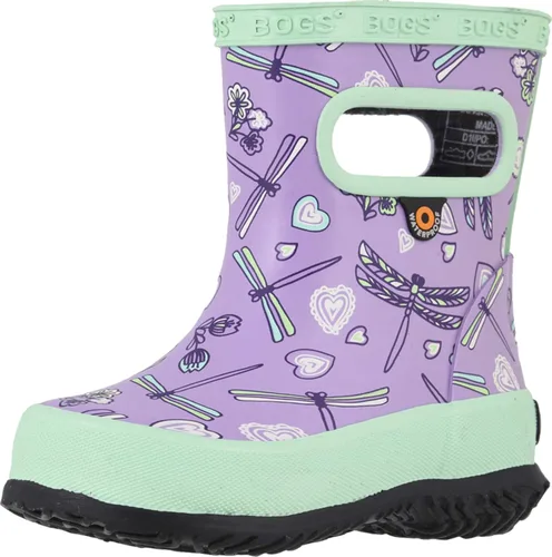 Vista 15 de BOGS Botas de lluvia de goma impermeables para niños y niñas Negro