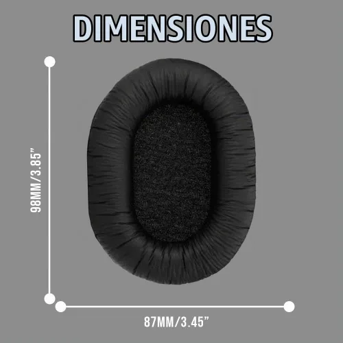 Vista 3 de Almohadillas de repuesto originales para auriculares SONY MDR-7506, MDR-V6, MDR-V7, MDR-CD900ST - 1 par (2 piezas)