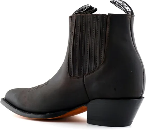 Vista 6 de Grinders Maverick Brown - Botas vaqueras para hombre, Negro