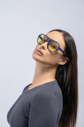Vista 6 de GUNNAR - Lentes de juego AlienwareRoswell Conspiracy Blue Amber Lens - Alivia el ojo seco y alivia el ojo seco