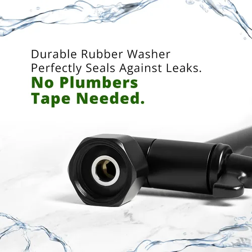 Vista 3 de High Sierra® - Extensión de brazo de ducha ajustable de 9 pulgadas para cabezales de ducha fijos. Los mejores engranajes de bloqueo de la industria
