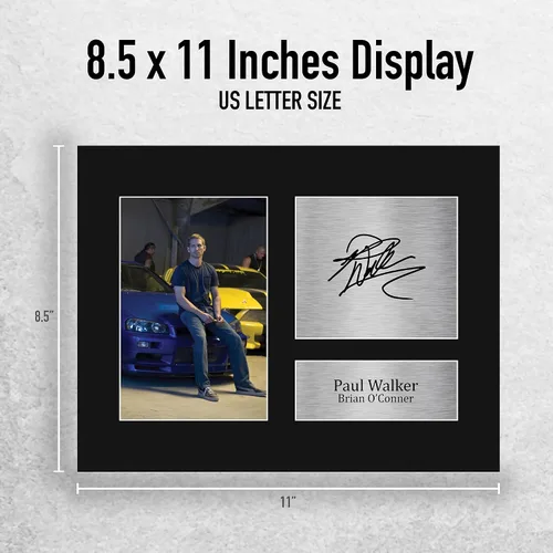 Vista 2 de HWC Trading Paul Walker Fast and Furious Regalos USL con autógrafo impreso para aficionados a recuerdos de películas - Tamaño carta de EE. UU