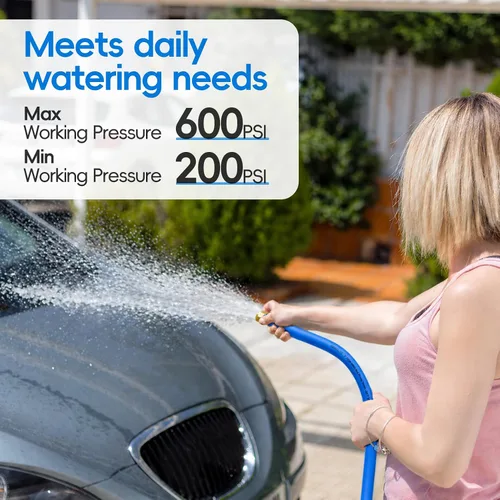Vista 6 de SPECILITE Manguera de agua de jardín caliente/fría de 5 pies x 1 pulgada, -50 ℉ a 190 ℉, resistente, flexible, explosión de 605 psi, ligera, tubo