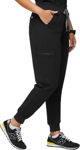 Vista 8 de FIGS Zamora - Pantalones quirúrgicos de cintura alta para mujer, ajuste delgado, 6 bolsillos, cintura alta, pantalones de yoga para mujer